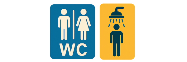WC Camping Site Toilet Signs