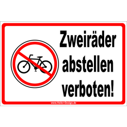 Zweiräder abstellen verboten