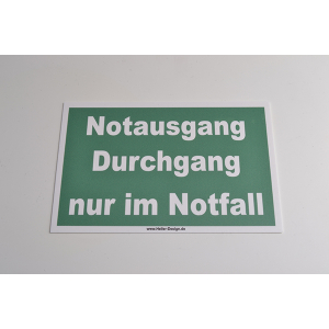 Notausgang Durchgang nur im Notfall - 2