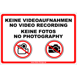 KEINE VIDEOAUFNAHMEN NO VIDEO RECORDING KEINE FOTOS NO...