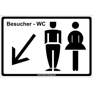 WC Besucher Pfeil nach links unten