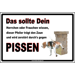 Verbotsschild Das sollte dein Herrchen oder Frauchen...