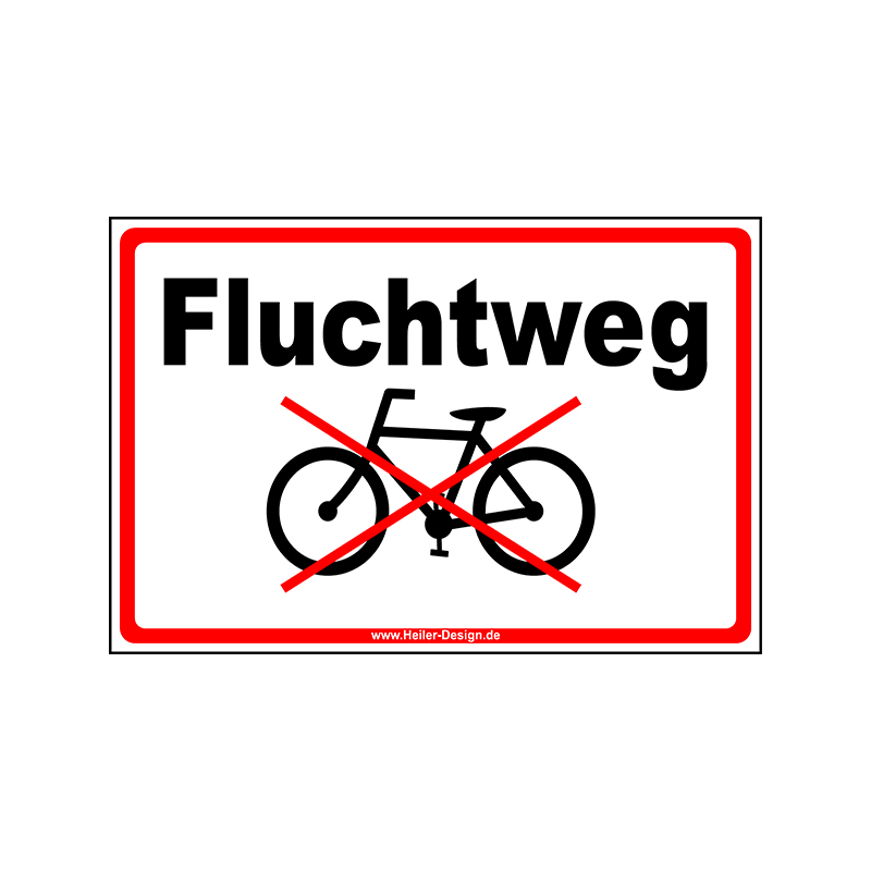 Hinweisschild Fluchtweg