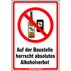 Auf der Baustelle herrscht absolutes Alkoholverbot