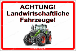 Agricultural Vehicles Warning Sign