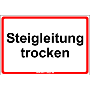 Steigleitung trocken