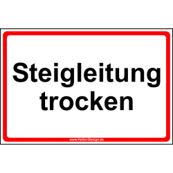 Steigleitung trocken