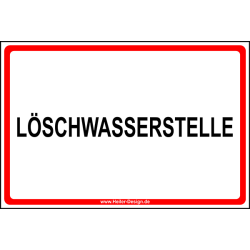 Hinweisschild Löschwasserstelle