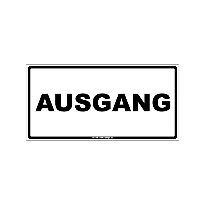 Hinweisschild Ausgang