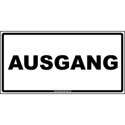 Hinweisschild Ausgang