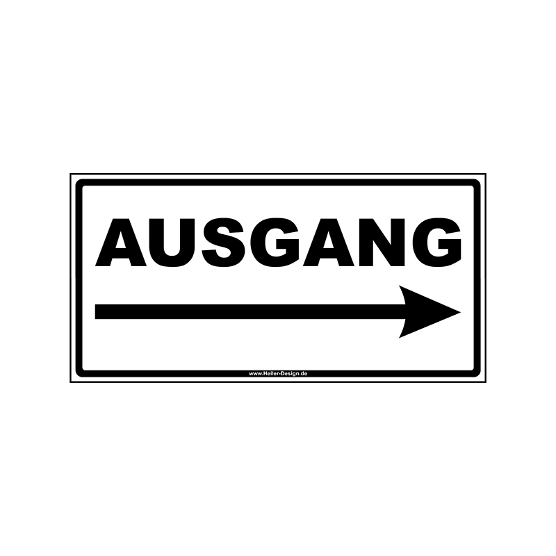 Hinweisschild Ausgang Pfeil nach rechts