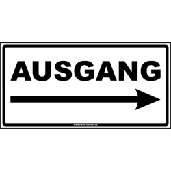 Hinweisschild Ausgang Pfeil nach rechts