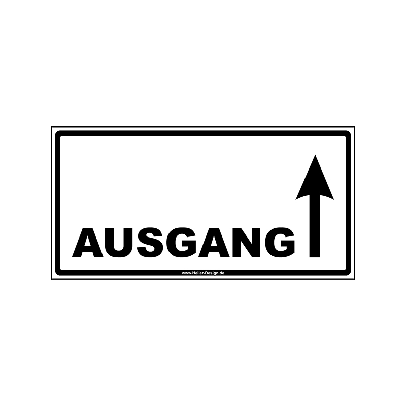 Hinweisschild Ausgang Pfeil nach oben