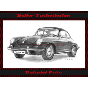 Bleistift Zeichnung Porsche 356