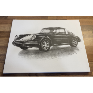 Bleistift Zeichnung Porsche 911