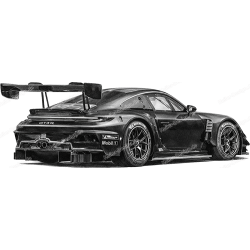 Pencil Drawing Porsche 911 Canvas Print