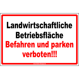 Landwirtschaftliche Betriebsfläche Befahren und parken verboten!!!