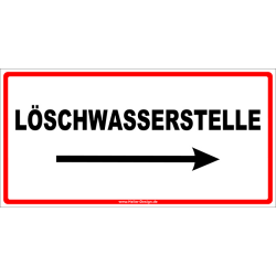 Löschwasserstelle Pfeil nach rechts