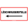 Hinweisschild Löschwasserstelle Pfeil nach links