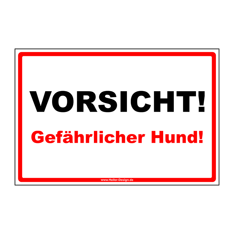 Warning sign Beware of the dangerous dog!