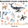 Wandaufkleber Wandtattoo Wandsticker Kinderzimmer Babyzimmer Unterwasser Meer Tiere  Wal Fische Aquarell selbstklebend