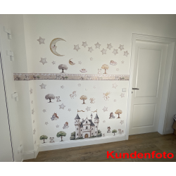 Wandaufkleber Wandsticker Wandtattoo Prinzessin-1 Kinderzimmer Babyzimmer Aquarell selbstklebend
