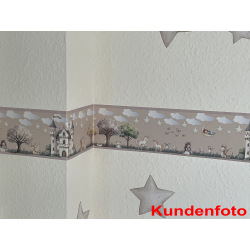 Bordüre Wandaufkleber Wandsticker Wandtattoo Prinzessin 1 Kinderzimmer Babyzimmer Aquarell selbstklebend