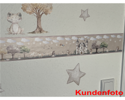 Wall Border Princess Unicorn Castle Watercolor Nursery