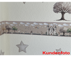 Wall Border Princess Unicorn Castle Watercolor Nursery