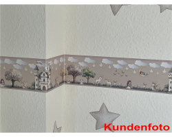 Wall Border Princess Unicorn Castle Watercolor Nursery