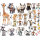 Wandaufkleber Wandsticker Wandtattoo Jungle-1 Kinderzimmer Babyzimmer Aquarell selbstklebend