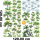 Wandaufkleber Wandsticker Wandtattoo Jungle Pflanzen-1 Kinderzimmer Babyzimmer Aquarell selbstklebend