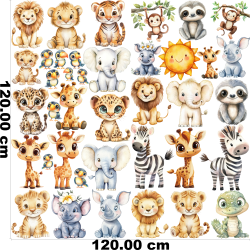 Wandaufkleber Wandsticker Wandtattoo Jungle-2...