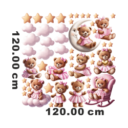 Teddy Bear Wall Sticker Kids Room Decor Nursery Wall...