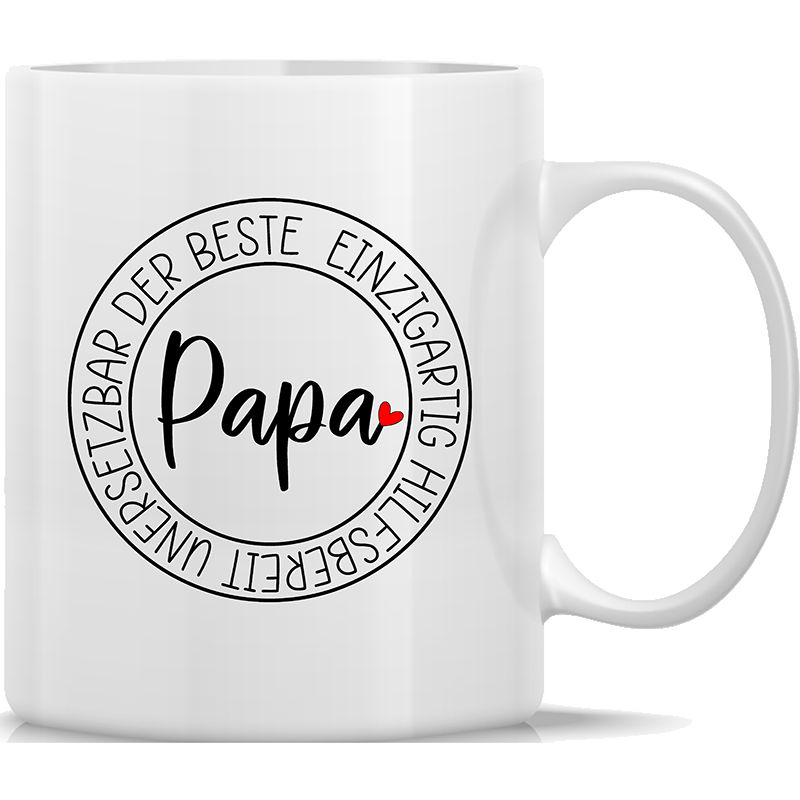 Tasse Kaffeebecher Der beste Papa einzigartig hilfsbereit unersetzbar - 11