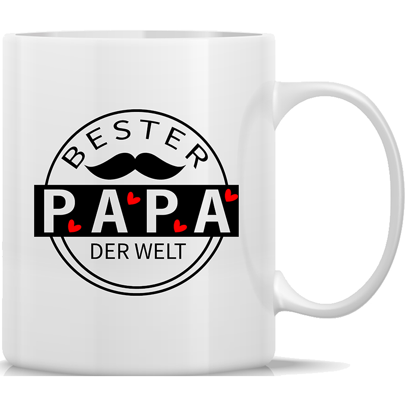 Cup with white handle Customize according to your wishes