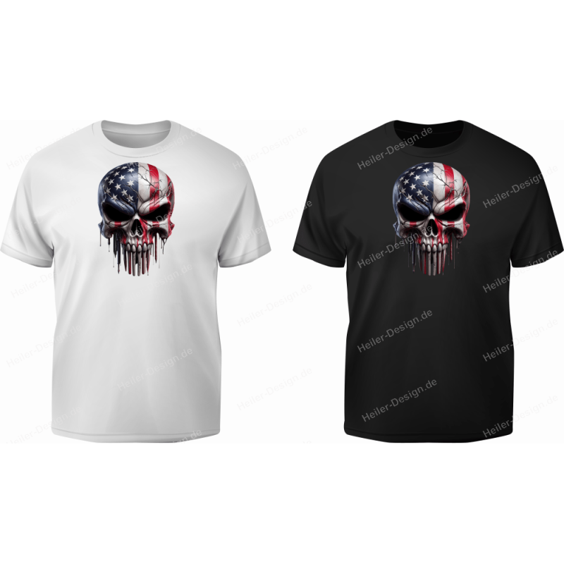 T-shirt with print skull Punisher 1