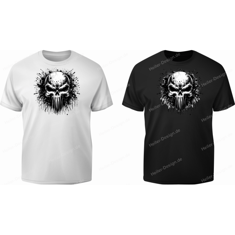 T-Shirt mit Aufdruck Totenkopf Punisher 22