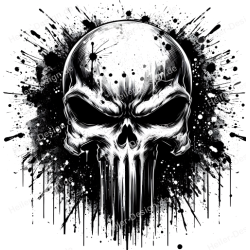 T-Shirt mit Aufdruck Totenkopf Punisher 22