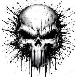 TShirt mit Aufdruck Totenkopf Punisher 25