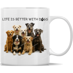 Tasse Kaffeebecher Life is Better with Dogs - 4