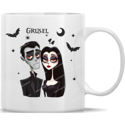 Tasse Kaffeebecher Helloween Grusel Paar - 3