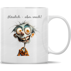 Tasse Kaffeebecher Helloween Hässlich aber wach - 4