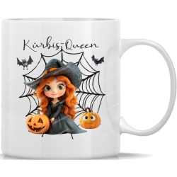 Tasse Kaffeebecher Helloween Kürbis Queen - 8