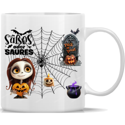 Tasse Kaffeebecher Helloween Süßes oder Saures...