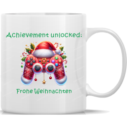 Tasse Kaffeebecher Achievement unlocked Frohe Weihnachten...