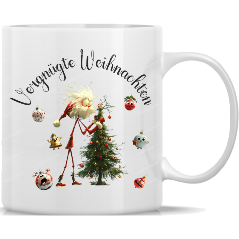 Tasse Kaffeebecher Vergnügte Weihnachten - 3