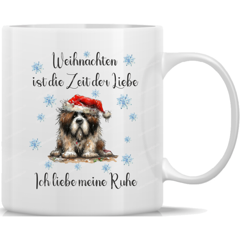 Tasse Kaffeebecher Weihnachten ist die Zeit der Liebe Ich liebe meine Ruhe - 4