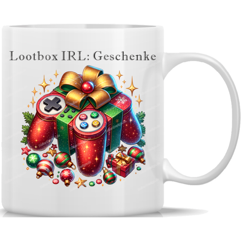 Tasse Kaffeebecher Weihnachten Lootbox IRL Geschenke - 11