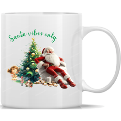 Tasse Kaffeebecher Weihnachten Santa vibes only - 12